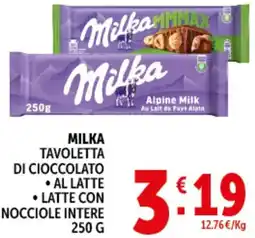 Deco Supermercati Milka tavoletta di cioccolato offerta
