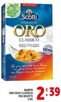 Deco Supermercati Scotti oro riso classico per risotti offerta
