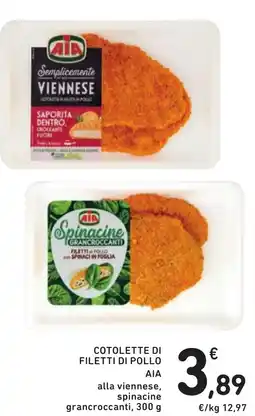 Spazio Conad Cotolette di filetti di pollo AIA offerta