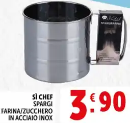Deco Supermercati Sì chef spargi farina/zucchero in acciaio inox offerta
