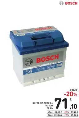 Spazio Conad Batteria auto S4 BOSCH 52 Ah offerta