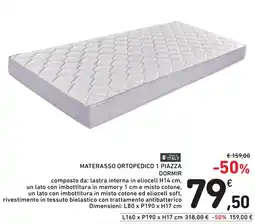 Spazio Conad Materasso ortopedico 1 piazza DORMIR offerta