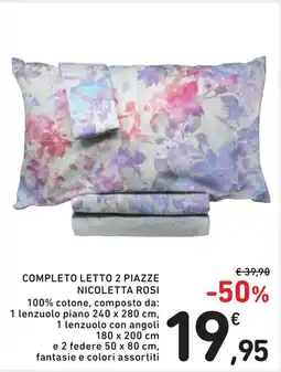 Spazio Conad Completo letto 2 piazze NICOLETTA ROSI offerta