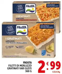 Deco Supermercati Frosta filetti di merluzzo gratinati offerta
