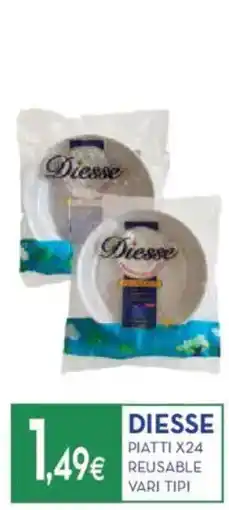 Proshop Diesse piatti x24 reusable offerta