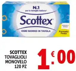 Deco Supermercati Scottex tovaglioli monovelo offerta