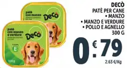 Deco Supermercati Decò patè per cane offerta