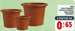 Deco Supermercati Lega vaso cilindrico modello florence offerta