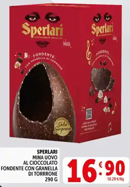 Deco Supermercati Sperlari mina uovo al cioccolato fondente con granella di torrrone offerta