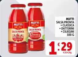 Deco Supermercati Mutti salsa pronta offerta