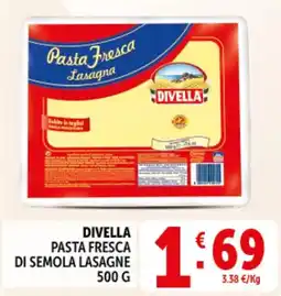 Deco Supermercati Divella pasta fresca di semola lasagne offerta