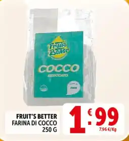 Deco Supermercati Fruit's better farina di cocco offerta