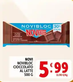 Deco Supermercati Novi novibloc cioccolato al latte offerta