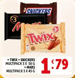 Deco Supermercati TWIX SNICKERS MARS multipack offerta