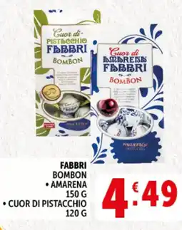 Deco Supermercati Fabbri bombon amarena cuor di pistacchio offerta