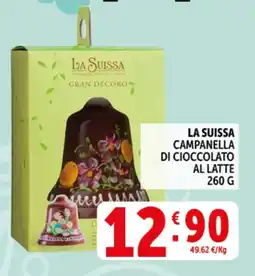 Deco Supermercati La suissa campanella di cioccolato al latte offerta