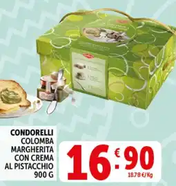 Deco Supermercati Condorelli colomba margherita con crema al pistacchio offerta