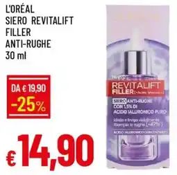 Galassia L'oréal siero revitalift filler anti-rughe offerta