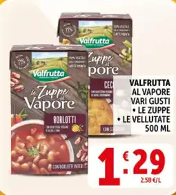 Deco Supermercati Valfrutta al vapore le zuppe le vellutate offerta