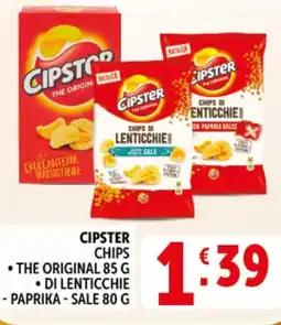 Deco Supermercati Cipster chips the original chips di paprika sale offerta