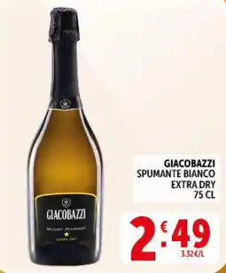 Deco Supermercati Giacobazzi spumante bianco extra dry offerta