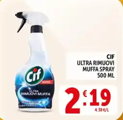 Deco Supermercati Cif ultra rimuovi muffa spray offerta
