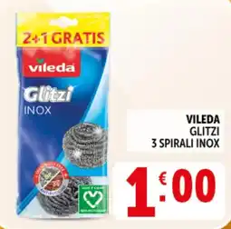 Deco Supermercati Vileda glitzi 3 spirali inox offerta