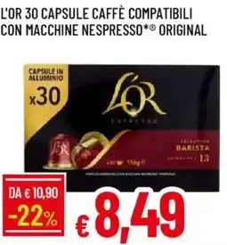 Galassia L'or 30 capsule caffè compatibili con macchine nespresso original offerta