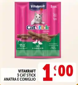 Deco Supermercati Vitakraft 3 cat stick anatra e coniglio offerta