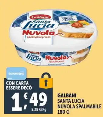 Deco Supermercati Galbani santa lucia nuvola spalmabile offerta