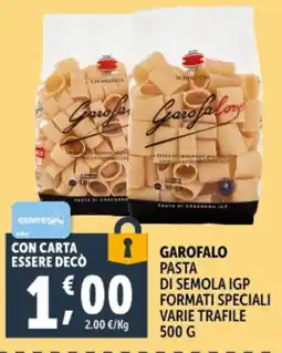 Deco Supermercati Garofalo pasta di semola igp formati speciali offerta