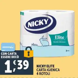 Deco Supermercati Nicky elite carta igienica 4 rotoli offerta