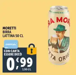 Deco Supermercati Moretti birra lattina offerta