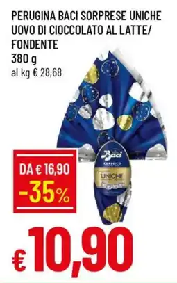Galassia Perugina baci sorprese uniche uovo di cioccolato al latte/ fondente offerta