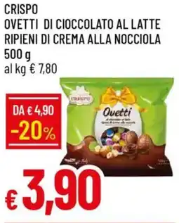 Galassia Crispo ovetti di cioccolato al latte ripieni di crema alla nocciola offerta