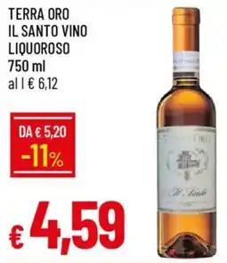 Galassia Terra oro il santo vino liquoroso offerta