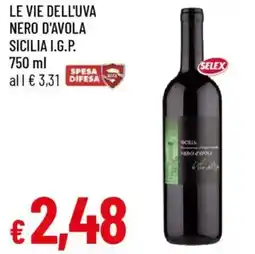 Galassia Le vie dell'uva nero d'avola sicilia i.g.p. offerta