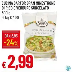 Galassia Cucina sartor gran minestrone di riso e verdure surgelato offerta