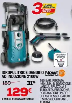 Bricofer Newton idropulitrice danubio ad induzione 2100W offerta