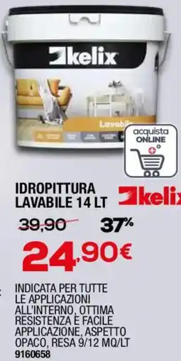 Bricofer Kelix idropittura lavabile offerta