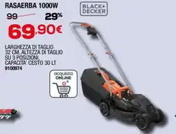 Bricofer Black+ decker rasaerba 1000W offerta