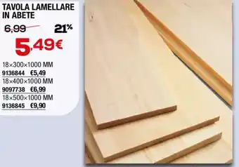 Bricofer Tavola lamellare in abete offerta