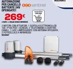 Bricofer Scs sentinel automazione per cancello battente 24v opengate1 offerta