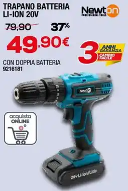 Bricofer Newton trapano batteria li-ion 20V offerta