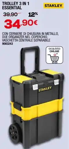 Bricofer Stanley trolley 3 in 1 essential offerta