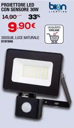 Bricofer Bion proiettore led con sensore 30W offerta