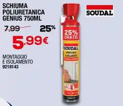 Bricofer Soudal schiuma poliuretanica genius offerta