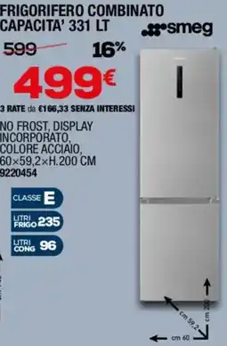 Bricofer Smeg frigorifero combinato offerta