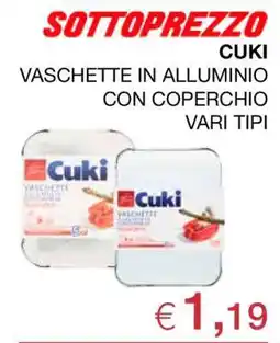 Coop CUKI VASCHETTE IN ALLUMINIO CON COPERCHIO offerta