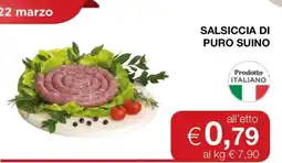 Coop SALSICCIA DI PURO SUINO offerta